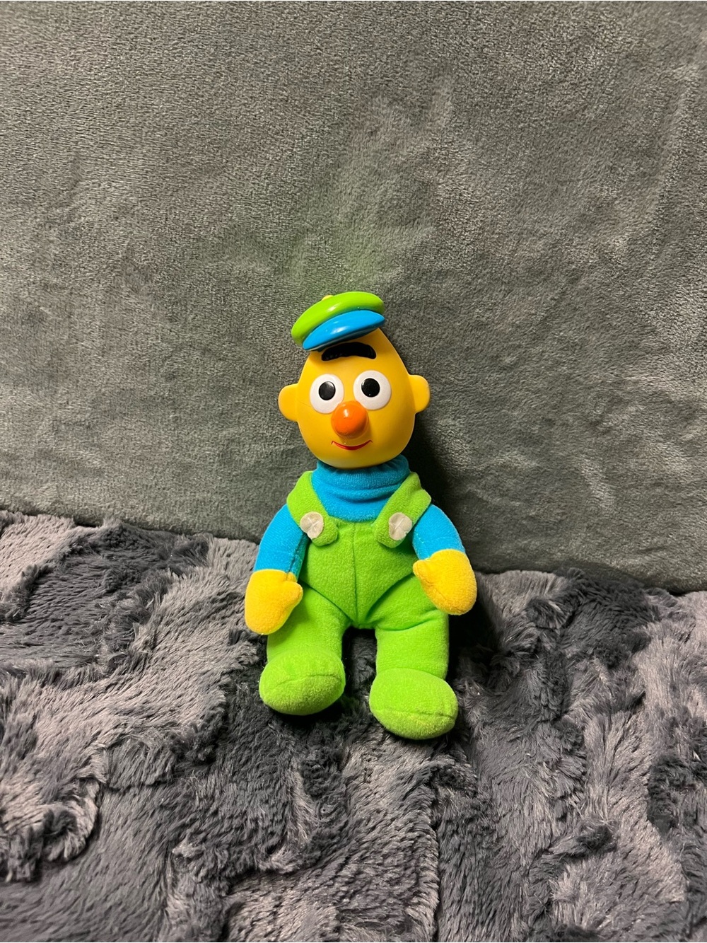 Vintage 1996 Tyco Sesame Street Bert Plush Yellow Green 7”